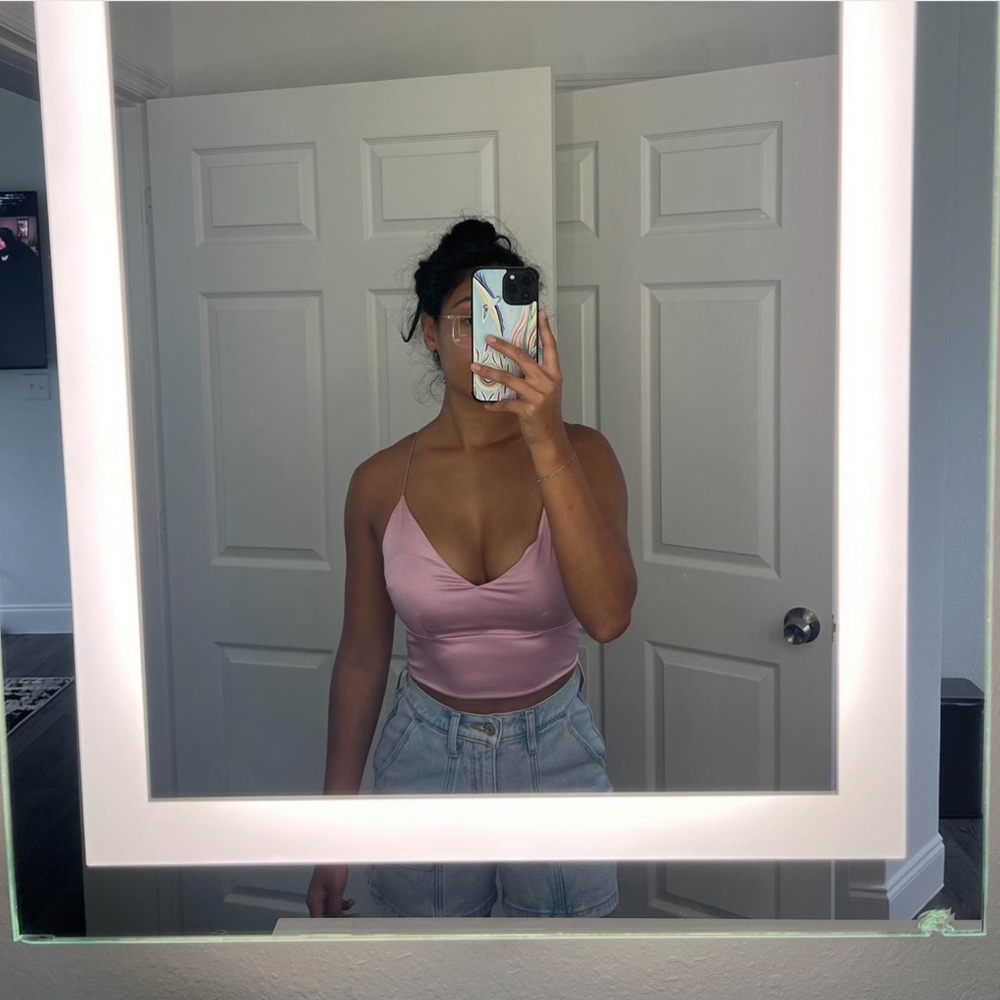 Abercrombie & Fitch Pink Fitted Tank Top